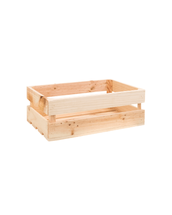 Caja de madera maciza en tono natural de 49x30,5x17,5cm