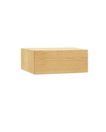 Ingrid - Mesita de noche de madera maciza flotante en tono olivo de 40x15cm