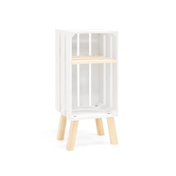 Box - Table de chevet en bois couleur blanche