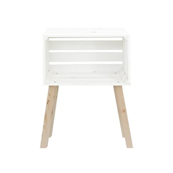 Box - Mesita de madera box horizontal blanca