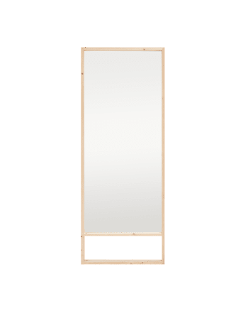 Walls ii - Espejo de madera maciza tono natural de 160x60cm