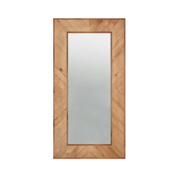 Villa - Espejo de madera maciza en tono envejecido de 163x84cm