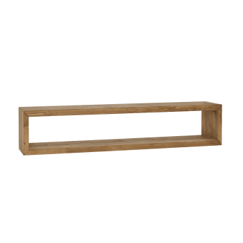 Denver - Mueble de tv de madera maciza en tono envejecido de 120x30cm