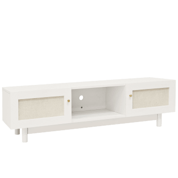 Linen - Mueble tv de madera blanco