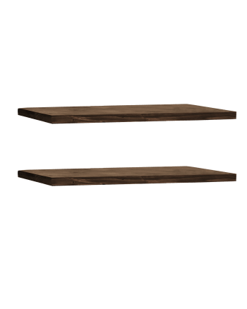 Melva - Ensemble 2 étagères flottantes en bois de sapin marron 80x3,2cm