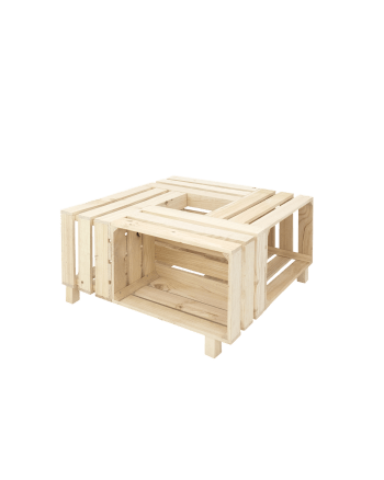 Boxes - Mesa de centro de madera natural