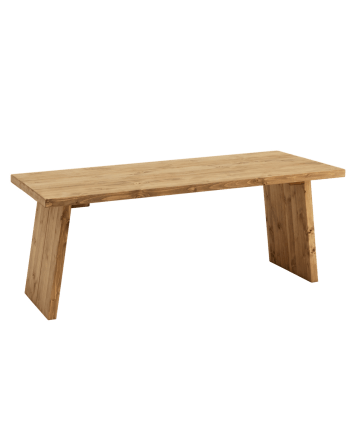 Frida ii - Table basse en bois de pin vieilli 120x45cm