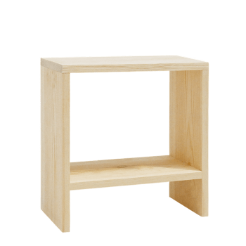 Meller - Table de chevet en bois couleur naturel