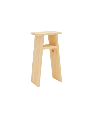 Aritz - Table de chevet en bois de pin naturelle