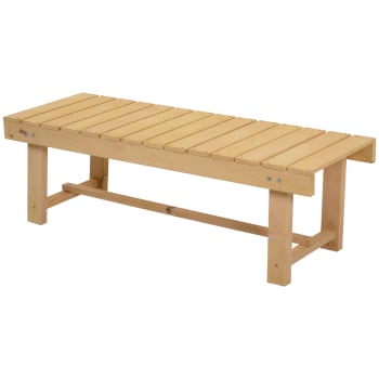 Panchina da esterni impermeabile a 2 posti in legno di abete beige