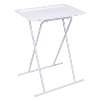 Zoé - Table d'appoint pliable design blanc