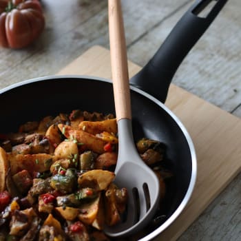 Menastyl - Spatule Eliott En Silicone Avec Manche En Bois De Hetre