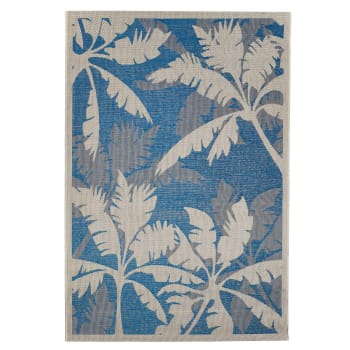 Tropical - Tappeto per esterno palma azzurro 135x190 cm