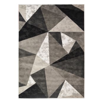 Manhattan - Tappeto moderno astratto grigio nero 160x230 cm