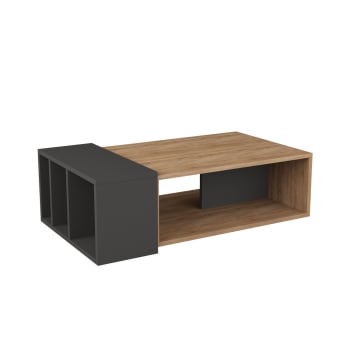 ANITA - Table basse design bois gris foncé