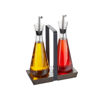 X-PLOSION - Set de bouteilles à huile en verre noir