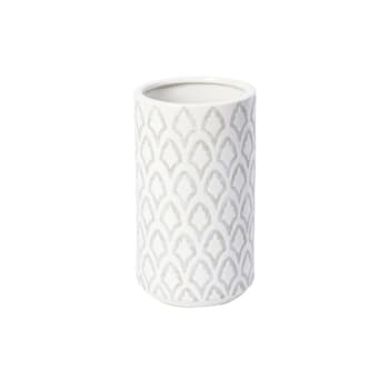 Unicorn - Vase décoratif en grès blanc H24