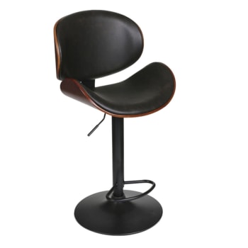 Reno - Chaise de bar reno hauteur réglable noir
