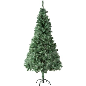 Árbol de Navidad artificial de color verde con soporte metálico PVC ve