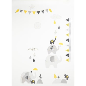 Babyfan - Stickers muraux Eléphant  en Papier gris