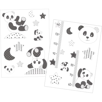 Chao chao - Stickers muraux 70x50cm en Adhésif gris
