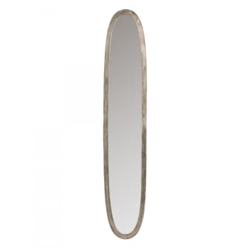 Chris - Miroir ovale en aluminium 179x33cm