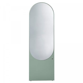 Altesse - Grand miroir sur pied ovale en bois vert