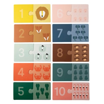 Lot de 10 petits puzzles pour apprendre à compter