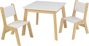 Ensemble table moderne et 2 chaises