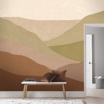 fresque panoramique paysage de dunes marron 280x300cm