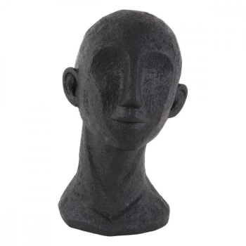 Face art - Statue face art résine noir