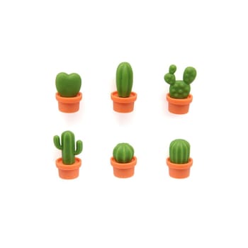 Cactus - Magnets cactus plastique orange