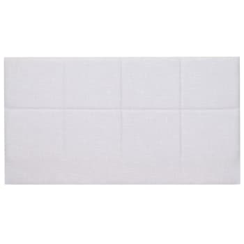 Tête de lit capitonnée en tissu gris clair 140 cm