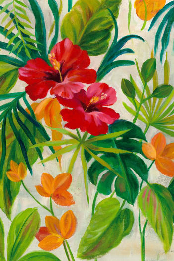 Tableau Jardin tropical imprimé sur toile 40x60cm