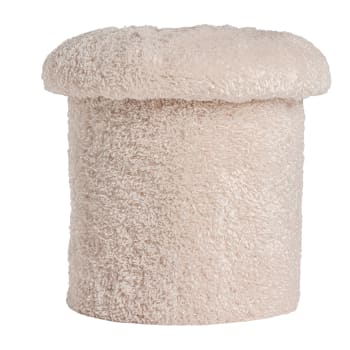 JONZAC - Reposapiés, de lana, en color blanco, de 42x42x39cm