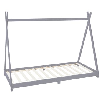 Tipi-Bett für Kinder Holz grau 208 x 157 x 98 cm