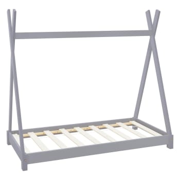 Tipi-Bett für Kinder Holz grau 167,5 x 146 x 87,5 cm