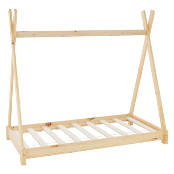 Tipi-Bett für Kinder Naturholz 206,5 x 141,5 x 98 cm