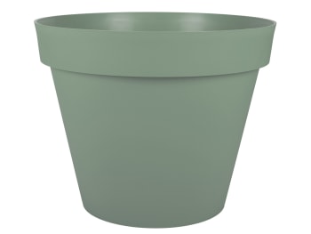 Toscane - Pot de fleur rond 60x47 cm en polypropylène vert laurier