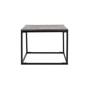 Tavolino da salotto industriale in legno/metallo 60x60x46cm
