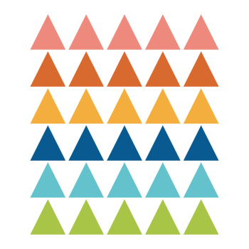 Triangles1 - Stickers mureaux en vinyle triangles multicolor