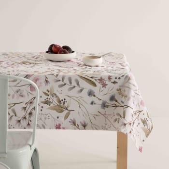 Tovaglia Antimacchia Bianca 140x300cm - Tovaglia Rettangolare In Poliestere Lavabile