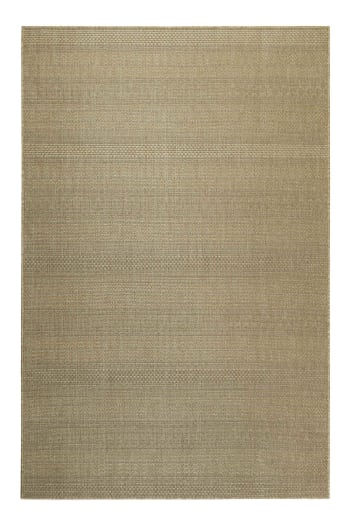 Pedro - Tapis interieur/exterieur beige sable avec motif 80x150