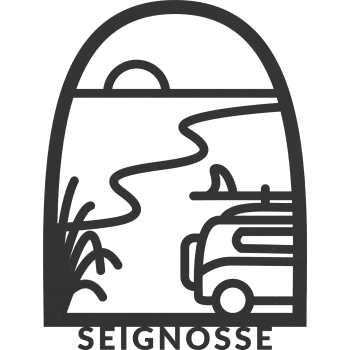 SEIGNOSSE - Tableau en bois noir Seignosse 28x37,5cm