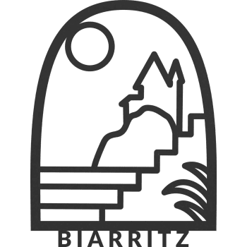 BIARRITZ - Tableau en bois noir Biarritz 28x37,5cm