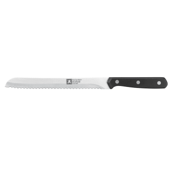 Cucina - Couteau à pain 20 cm en Acier Inoxydable + POM Noir