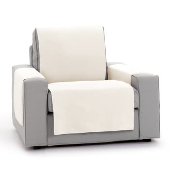 ROYALE - Funda cubre sillón protector liso 55 cm marfil