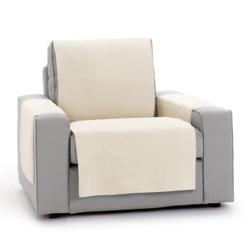 ROYALE - Funda cubre sillón protector liso 55 cm beige