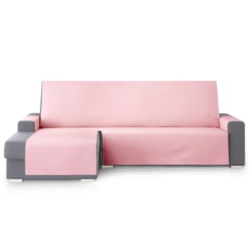 ROYALE - Protector cubre sofá chaiselongue izquierdo 290 rosa