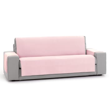 ROYALE - Funda cubre sofá protector liso 155 cm rosa